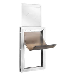 VEVOR Pet Door for Interior and Exterior Doors  Aluminum Frame  Metal Closing Panel and Lock  Strong and Durable Dog Door  Pet Door Suitable for Small