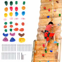 VEVOR 32 Rock Climbing Holds for Kids and Adults Multi-Colored Climbing Rock Wall Grips for Indoor and Outdoor Playground Pl ...