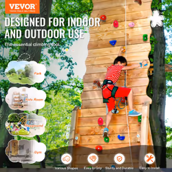 VEVOR 32 Rock Climbing Holds for Kids and Adults  Multi-Colored Climbing Rock Wall Grips for Indoor and Outdoor Playground Play Set - Mounting Hardwar