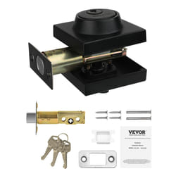 VEVOR Deadbolt Lock  Square Single Cylinder Dead Bolt  Keyed 1 Side  Fits Standard Size Interior and Exterior Doors  Full Metal  with 3 Keys  for Fron