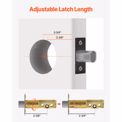VEVOR Deadbolt Lock  Square Single Cylinder Dead Bolt  Keyed 1 Side  Fits Standard Size Interior and Exterior Doors  Full Metal  with 3 Keys  for Fron