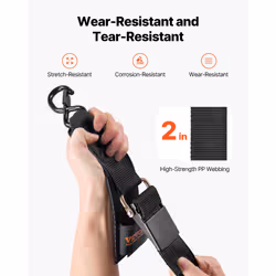 VEVOR Boat Trailer Transom Straps (2PK)  2 x 24 Adjustable Boat Straps 1 500lb Break Strength with Security Lock S Hooks and Boat Pads  Transom Tiedow