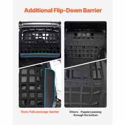 VEVOR Dog Car Barrier  Mesh Cargo Pet Net for Jeep Wrangler JK 2007-2017 JL 20018-2024  Vehicle Pet Barrier Fits Behind Rear Seat Cargo Area  Scratch