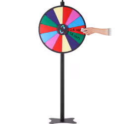 VEVOR Spinning Prize Wheel - 24 in, floor stand
