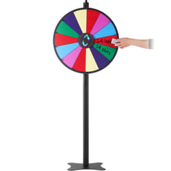 VEVOR Spinning Prize Wheel - 24 in, floor stand