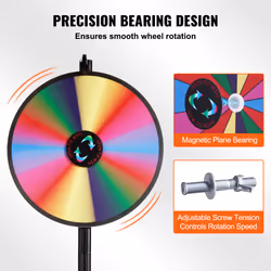 VEVOR Spinning Prize Wheel - 24 in, floor stand