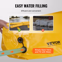 Flood Barriers  Sandbag Alternative Flood Bags 4 Pack  Flood Barrier for Home  Water Barriers for Flooding  Doorway  Driveway(4FTx6in)