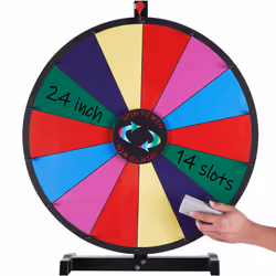 VEVOR Spinning Prize Wheel - 24 in, fixed bracket