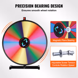 VEVOR Spinning Prize Wheel - 24 in, fixed bracket