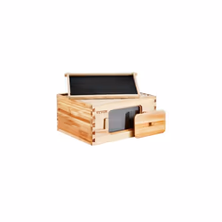 Bee Hive Deep Box Starter Kit, 100% Beeswax Coated Natural Cedar Wood, Langstroth Beehive Kit with 10 Frames and Foundations, ...