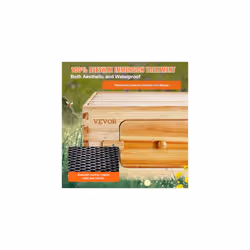 Bee Hive Deep Box Starter Kit, 100% Beeswax Coated Natural Cedar Wood, Langstroth Beehive Kit with 10 Frames and Foundations, Transparent Acrylic Bee