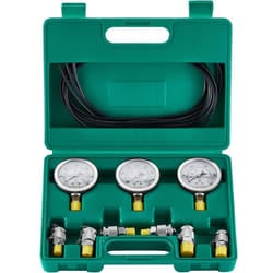 Hydraulic Pressure Test Kit  250/400/600bar  3 Gauges 6 Test Couplings 3 Test Hoses  Excavator Hydraulic Test Gauge Set with Portable Carrying Case fo