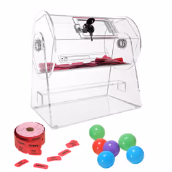 VEVOR Raffle Drum Brass Plated Lottery Cage - 12 in, Plastic