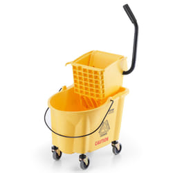 VEVOR Commercial Mop Bucket with Wringer  Rolling Floor Cleaning Trolley - 26 quart