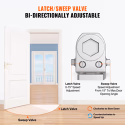 VEVOR Door Closer  Automatic Door Closer Commercial or Home  Adjustable Size Hydraulic Buffer Door Closers Heavy Duty Cast Aluminum Body  Easy Install