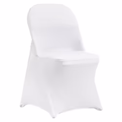VEVOR Stretch Spandex Folding Chair Covers for Wedding Party Dining - White, 100pcs