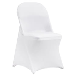 VEVOR Stretch Spandex Folding Chair Covers for Wedding Party Dining - White, 100pcs