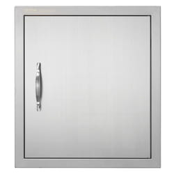 VEVOR BBQ Access Door  18W x 20H Inch Single Outdoor Kitchen Door  Stainless Steel Flush Mount Door  Wall Vertical Door with Handle and Hook  for BBQ