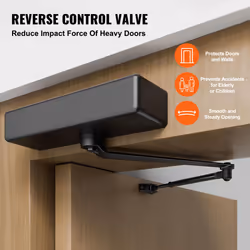 VEVOR Door Closer  Automatic Door Closer Commercial or Home  Adjustable Size Hydraulic Buffer Door Closers Heavy Duty Cast Aluminum Body  Easy Install