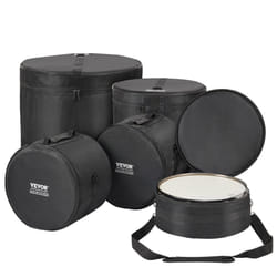 VEVOR 5-Piece Drum Bag Set Padded Drum Cases 1680D Oxford Fabric Foldable