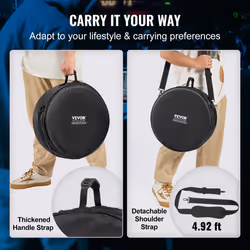 VEVOR 5-Piece Drum Bag Set Padded Drum Cases 1680D Oxford Fabric Foldable
