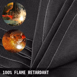 Welding Blanket 6 x 10 FT Fiberglass Blanket Heavy-Duty Fire Retardant Blanket For Easy Hanging and Protection from Sparks & Splatters