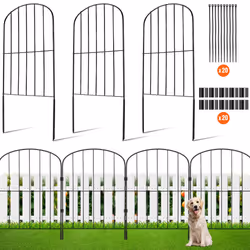 VEVOR Decorative Garden Fence 10 Pack  No Dig Fence 24in(H) x11ft(L) Animal Barrier Fence  Underground Garden Fencing with 2  ...