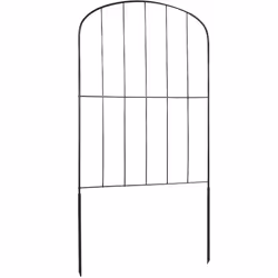 VEVOR Decorative Garden Fence 10 Pack  No Dig Fence 24in(H) x11ft(L) Animal Barrier Fence  Underground Garden Fencing with 2 inch Spike Spacing  Metal