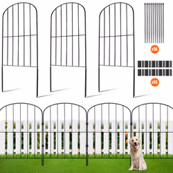 VEVOR Decorative Garden Fence 28 Pack No Dig Fence 24in(H) x30ft(L) Animal Barrier Fence Underground Garden Fencing with 2 ...