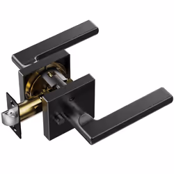 VEVOR Privacy Door Handle 1-Pack Matte Black Interior Door Lever Left or Right Handing Reversible Lever with Keyless Turn L ...