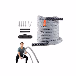 Vevor ZS30FT15INDBX4FLXV0 Battle 1.5 in. 30 ft. Gym Workout Strength Training Exercise Fitness Rope