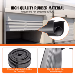 VEVOR Garage Door Seals Bottom Rubber  U Shape +O Ring Garage Door Weather Stripping  Universal Weatherproof Threshold Buffering Sealing Rubber  5/16