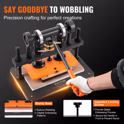 VEVOR Leather Cutting Machine 10.2 x 5.9 in Embossing Plate Manual Die Cutter