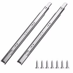 VEVOR Drawer Slides 18 inch 10 Pairs Full Extension Ball Bearing Cabinet Rails 100 LB Load Capacity Heavy Duty Side Mount ...