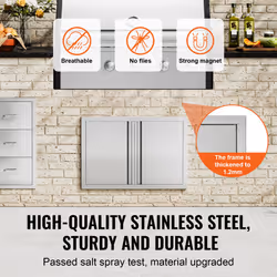 VEVOR  BBQ Island Access Door Outdoor Kitchen Door Stainless Steel - 28X19 inches