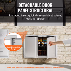 VEVOR  BBQ Island Access Door Outdoor Kitchen Door Stainless Steel - 28X19 inches
