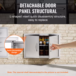 VEVOR BBQ Island Access Door Outdoor Kitchen Door Stainless Steel - 28X19 inches