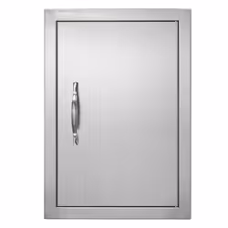 VEVOR BBQ Access Door 14W x 20H Inch Single Outdoor Kitchen Door Stainless Steel Flush Mount Door Wall Vertical Door with ...