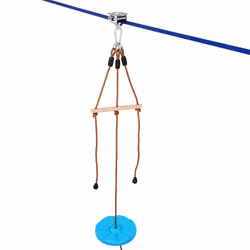 VEVOR Zip Line Kit for Kids Adult Trolley Slackers Zipline Up to 500 lb - 52ft