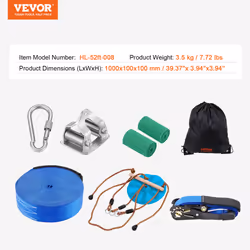VEVOR Zip Line Kit for Kids Adult Trolley Slackers Zipline Up to 500 lb - 52ft - Additional view 6