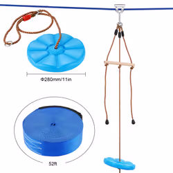 VEVOR Zip Line Kit for Kids Adult Trolley Slackers Zipline Up to 500 lb - 52ft - Additional view 7