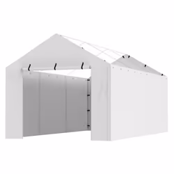 VEVOR Carport Replacement Canopy Car Tent - Sides 10x20 ft, White