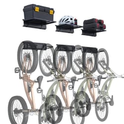 Bike Storage Rack, 6 Bike Racks and 3 Helmets Hooks, Wall Mount Bike Storage Hanger with 3 Shelves, Home & Garage Organizer, Customizable for Various