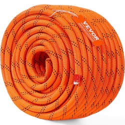VEVOR Double Braided Polyester Rope  1/2 in x 120 ft  48 Strands  8000 LBS Breaking Strength Outdoor Rope  Arborist Rigging Rope for Rock Hiking Campi