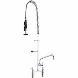VEVOR Commercial Deck Mount Kitchen Sink Faucet Pre-Rinse Sprayer 44" Height