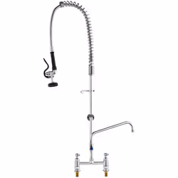 VEVOR Commercial Deck Mount Kitchen Sink Faucet Pre-Rinse Sprayer 44" Height - Additional view 8