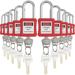 VEVOR Lockout Tagout Locks Set  10 PCS Red Safety Lockout Padlocks  with 2 Keys Per Lock  OSHA Compliant Lockout Locks  Lock Out Tag Out Safety Padloc