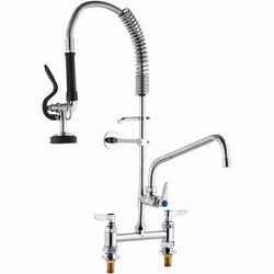 VEVOR Commercial Deck Mount Kitchen Sink Faucet Pre-Rinse Sprayer 26" Height