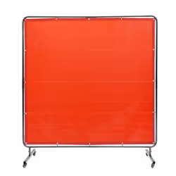 VEVOR Welding Screen with Frame 6 x 6 Welding Curtain Screen FlameResistant Vinyl Welding Protection Screen on 4 Swivel Whe