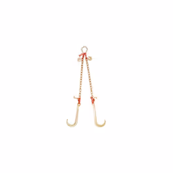 G80 V Bridle Chain, 3/8" x 2' Towing Chain Bridle with 15" J Hooks, T Hooks & Grab Hooks, Heavy Duty Transport Tow Chain Bridle with 15600lbs Safe - Additional view 10